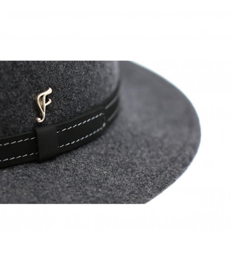 fedora heather grey wool